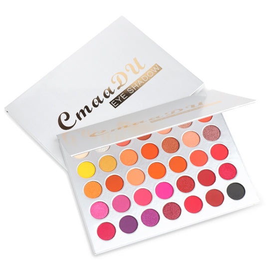 PERLA GLITTER PALETTE DI OMBRETTI CMAADU 35 COLORI OPACHI