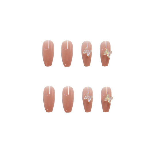 PRESS ON MANICURE AURORA BUTTERFLY CON COLLA